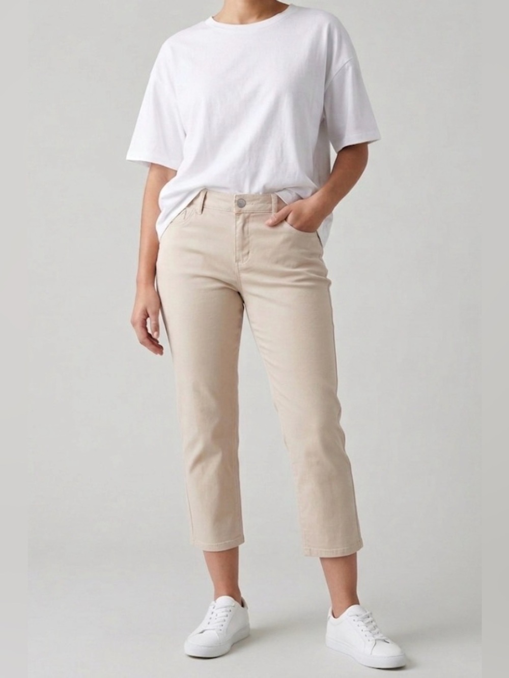 NWOT Workshop | tan capri pants | 6P